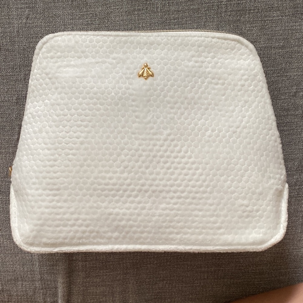 Guerlain White Makeup Pouch 9”